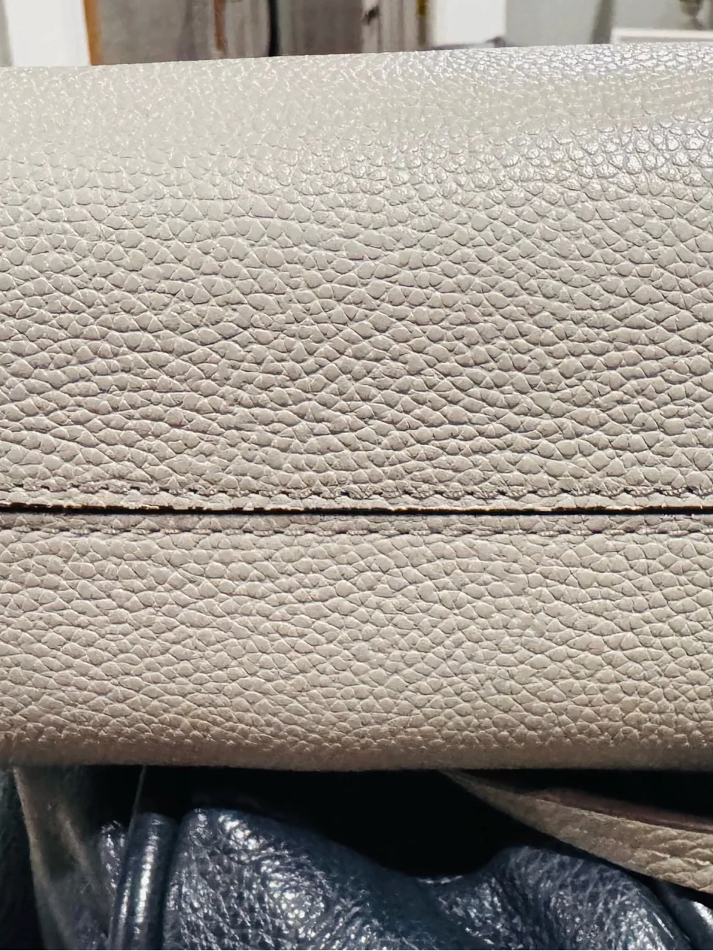 Michael Kors Light Gray Saffiano Zip Wallet